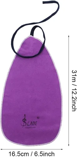 Vista 5 de GOTOTOP Paño de limpieza de saxofón, kit de cuidado de limpieza de saxofón y clarinete, morado, material de terciopelo, sin arañazos, limpiador