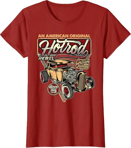 Vista 44 de Camiseta vintage Hot Rod Speed and Power para hombre Asphalt Grey