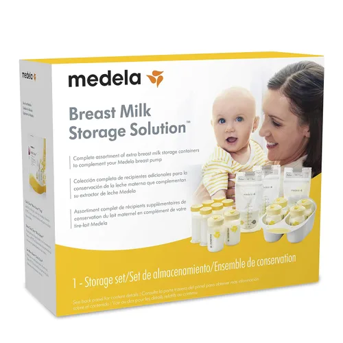 Vista 7 de Medela Juego de soluciones de almacenamiento de leche materna, suministros y recipientes de lactancia materna, organizador de leche materna, hecho