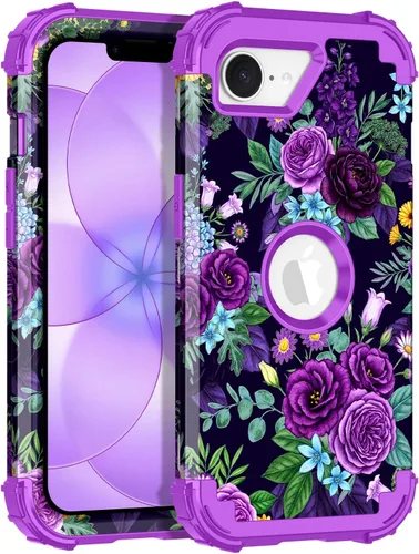 Vista 52 de Rancase Funda para iPhone 11, tres capas de alta resistencia a prueba de golpes, protección de plástico duro + funda protectora de goma de silicona