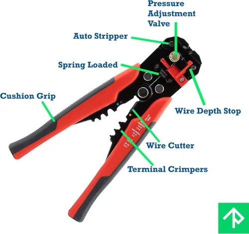 Vista 3 de Rebuild Skills Pelacables eléctricos automáticos para cable de cobre trenzado o sólido de 10-24Awg