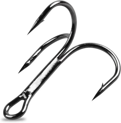 Vista 9 de Anzuelos agudos de pesca – 120 ganchos de pesca agudos rojos afilados curvos redondos fuertes de acero de alto carbono para bagre, lubina, trucha
