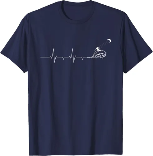 Vista 18 de Heartbeat EKG Pulse Kitesurf Kitesurf - Camiseta de kitesurf, Negro, S