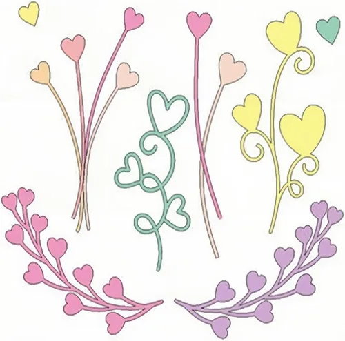 Vista 4 de Amor Heart - Troqueles de metal para hacer tarjetas, plantillas de corte para álbumes de recortes, álbum de fotos, papel decorativo, plantilla
