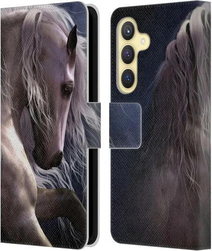 Vista 359 de Head Case Designs Officially Licensed Laurie Prindle A Morgan Christmas Western Stallion Leather Wallet Case Compatible with Samsung Galaxy A07 4G