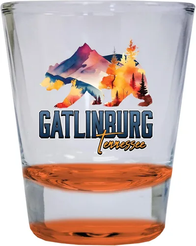 Vista 7 de Gatlinburg Tennessee Souvenir - Vaso de chupito redondo de 1.5 onzas, color verde Verde C
