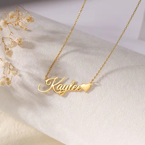 Vista 2 de Collar con nombre personalizado, collares de plata de ley personalizados para mujer, collares con nombre personalizados, joyería de regalo para mujer