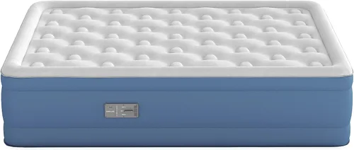 Vista 9 de Simmons Rest Aire Colchón cama de aire con bomba lateral incorporada y cubierta de terciopelo suave: Queen