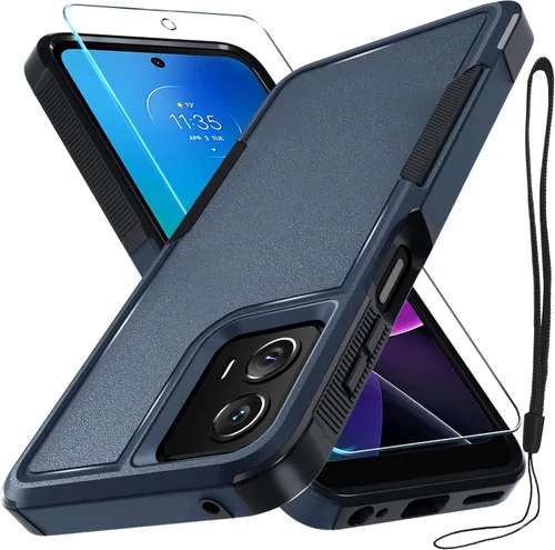 Vista 57 de Funda compatible con Moto G 5G 2024, cuerpo completo, resistente, resistente, a prueba de golpes, con correa de cordón, protector de pantalla