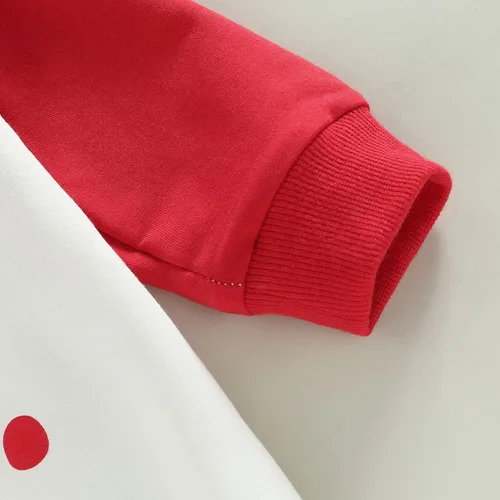 Vista 42 de SOLILOQUY Traje de manga larga con cuello redondo para el primer día de San Valentín para bebé niño y niña, mameluco de corazón de amor