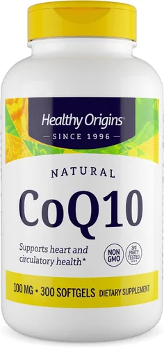 Vista 10 de Healthy Origins CoQ10 (Kaneka Q10) 100 mg cápsulas blandas - Suplemento energético y de salud cardíaca - Sin gluten - Sin OMG - 30 cápsulas blandas