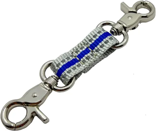 Vista 7 de Clip de seguridad de respaldo para collar de perro pequeño, clip de collar de punta para mini perros, deslizamiento suave de doble extremo