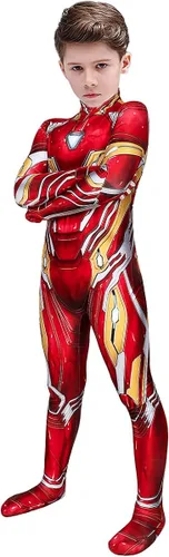 Vista 3 de EOILFM Disfraz de elastano para niños, para Halloween, cosplay, traje Zentai, estilo 3D