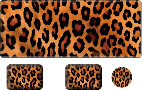 Vista 13 de Juego de alfombrillas para mouse de escritorio con soporte para codo y muñeca, 2 codos + posavasos (31.5 x 11.8 pulgadas), espuma viscoelástica