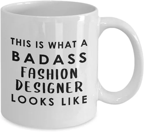 Vista 2 de Gifts for Badass Fashion Designer Coffee Mug Tea Cup - Textile Artist Designing Clothing Stylist Industry Funny Cute Gag Appreciation Idea - Looks