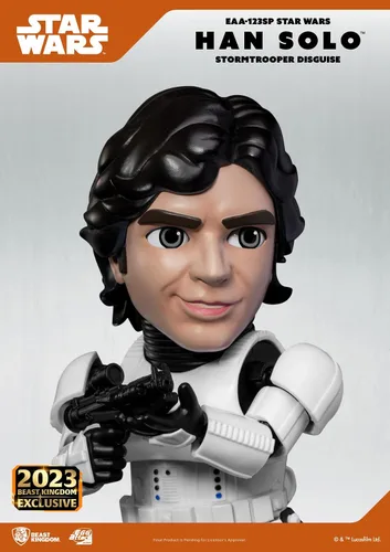 Vista 7 de Star Wars Han Solo (disfraz de Stormtrooper) EAA-123SP San Diego 2023 Figura de acción de ataque de huevo