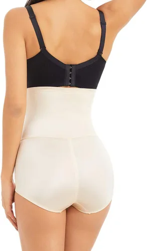 Vista 4 de Paukee Faja moldeadora de cuerpo para mujer, cintura alta, control de abdomen, compresión y levantador de glúteos, bragas de faja