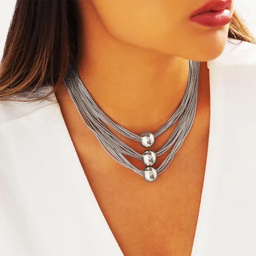 Vista 3 de Sixexey African Choker Necklaces Africa Statement Neck Chain Beads Bib Necklace Accessories for Women