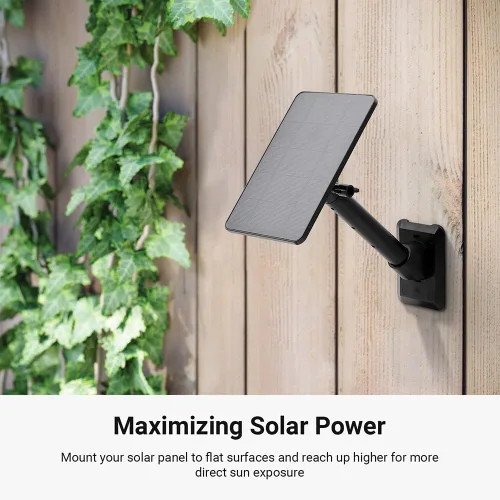 Vista 3 de Holicfun Soporte de pared universal para panel solar para Ring, Eufy, Arlo, Wyze, Reolink y más, brazo de montaje extendido, ajustable en múltiples