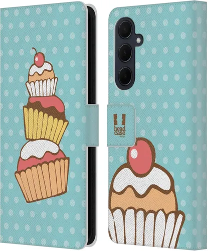 Vista 165 de Head Case Designs Assortment Cupcakes Happiness Leather Wallet Case Compatible with Samsung Galaxy A07 4G Surtido