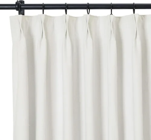 Vista 2 de TWOPAGES Cortina opaca plisada de algodón pesado con aislamiento térmico de 84 pulgadas de largo, para dormitorio y sala de estar, 1 panel, 52