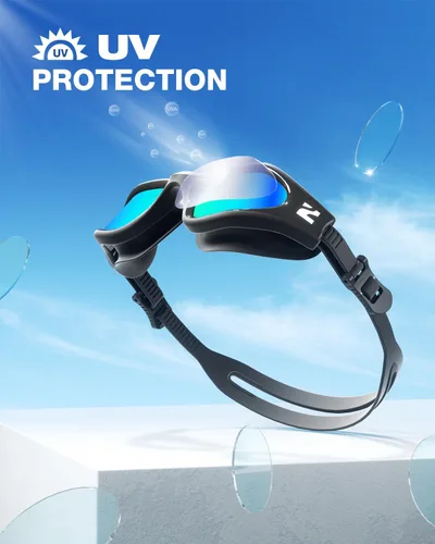 Vista 6 de ZIONOR Gafas de natación para adultos, G1 Air con protección UV antivaho y a prueba de fugas, ajuste cómodo para adultos, hombres y mujeres, incluye