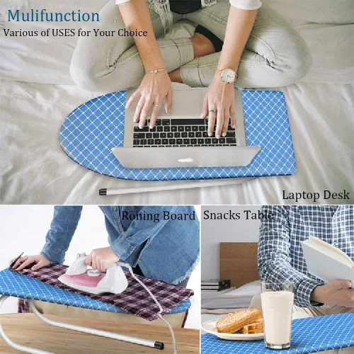 Vista 3 de Tabla de planchar, mesa de planchar plegable para dormitorio, hogar, uso en lavandería