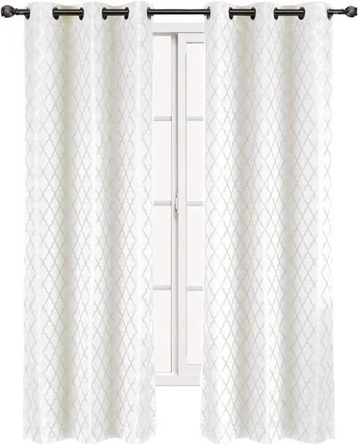 Vista 9 de Panel de cortina para oscurecimiento de ventana, con arandela, en tejido jacquard, paneles en par, juego de 2 paneles de Willow Jacquard