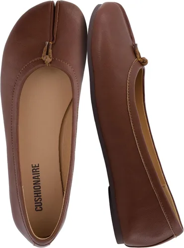 Vista 14 de CUSHIONAIRE Maki Tabi - Zapatos planos para mujer, con puntera dividida, suela flexible y plantilla acolchada Negro