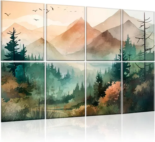 Vista 11 de KIOSSUT Paquete de 8 paneles acústicos artísticos, paneles de pared insonorizados, paneles decorativos de amortiguación de sonido, paneles