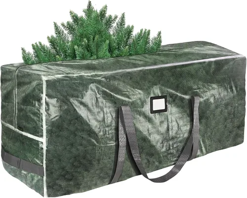 Vista 14 de BALEINE - Bolsa para guardar árbol de Navidad de 9 pies, bolsa extra grande de alta resistencia para árbol de Navidad artificial con asas reforzadas