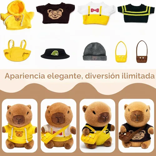 Vista 2 de Capybara - Juguete de peluche, color negro, 10.2 pulgadas
