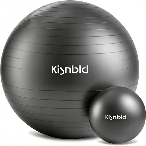 Vista 10 de kisnbld Pelota de ejercicio, pelota de yoga extra gruesa para entrenamiento y estabilidad durante el embarazo, 4 tamaños, pelota de equilibrio
