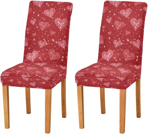 Vista 11 de Kcldeci Juego de 4 fundas de elastano para sillas de comedor navideñas, fundas elásticas para sillas de jengibre navideñas, fundas de asiento