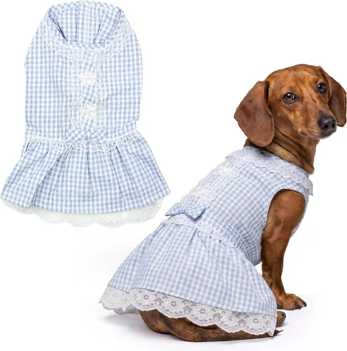 Vista 12 de Parisian Pet Chambray - Vestido para perro - Ligero sin mangas para perro, niña, talla XS Chambray en general