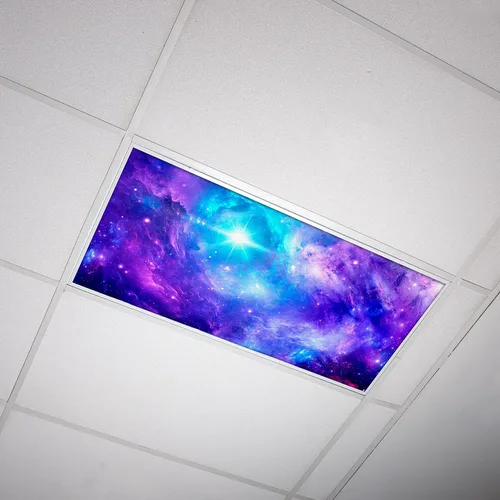 Vista 19 de Cubierta de luz fluorescente para luces de techo de aula, inserto de película retroiluminada de alta calidad, 2 x 4 (22.38 x 46.5 pulgadas)