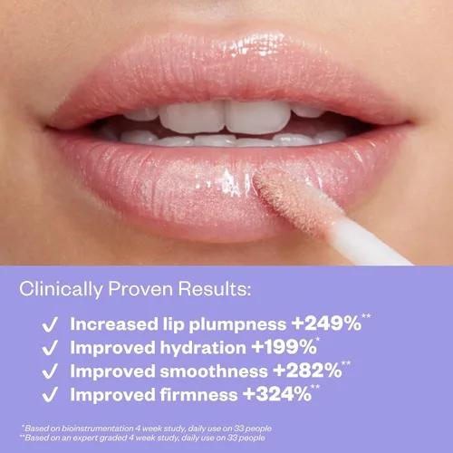 Vista 3 de Kosas Wet Lip Oil Gloss - Tratamiento hidratante y voluminizador de labios con ácido hialurónico y péptidos, acabado no pegajoso (sin abrir)