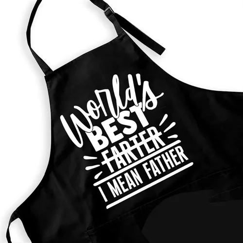 Vista 8 de Funny Aprons Black Kitchen Chef Apron, 2 Pockets Adjustable Neck Strap for Cooking Baking BBQ Birthday Gifts