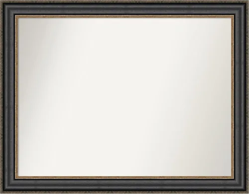 Vista 513 de Amanti Art Espejo personalizado, espejo de baño negro puente, espejo de pared o espejo de tocador de baño sobre el fregadero (26 x 26 pulgadas)