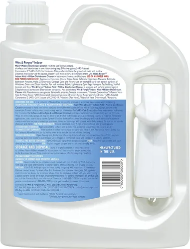 Vista 2 de Wet & Forget Limpiador contra el moho y hongos para interiores de uso general desodoriza, desinfecta, mata el 99.9% de bacterias y virus, listo