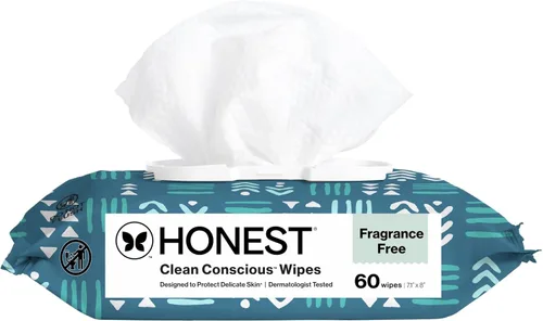 Vista 19 de The Honest Company - Toallitas limpiadoras para bebé con 99% de agua, respetuosas con el medioambiente, a base de plantas, hipoalergénicas