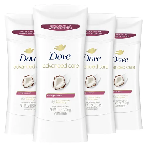 Vista 13 de Dove Advanced Care - Desodorante antitranspirante en barra Lavanda Fresca 4 unidades para ayudar a reparar la barrera de la piel, control del olor