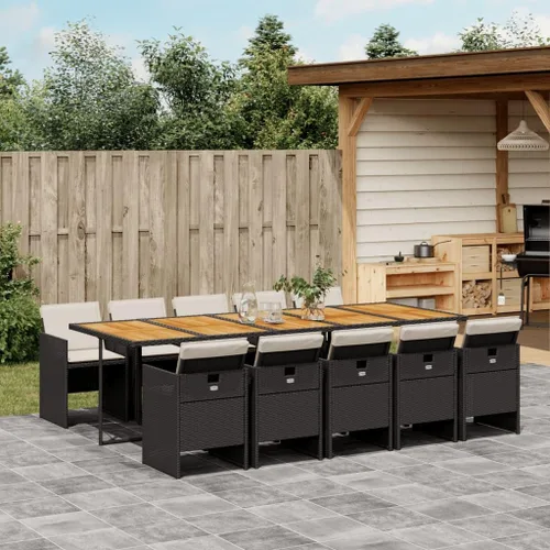 Vista 18 de Juego de comedor de patio de 5 piezas, muebles de exterior sintético de ratán beige, mesa rectangular con 4 sillas, resistente a la intemperie