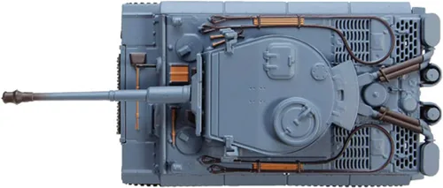 Vista 4 de POCO DIVO Tanque Tiger I Alemán Diecast a escala 1/72 Colección de exhibición Modelo de acción