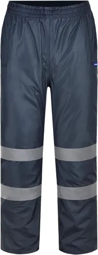 Vista 7 de AYKRM Pantalones de lluvia impermeables de alta visibilidad reflectantes para pesca, motocicleta, ciclismo, agricultura, senderismo, trabajos