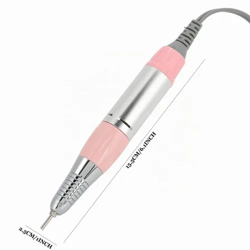 Vista 3 de Pluma de pulido y pulido de uñas de metal - Pieza de mano de repuesto para máquina de taladro de uñas