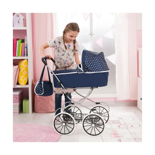 Vista 6 de Carrito para Muñecas Reig Classic Deluxe 70 x 42 x 89 cm Azul