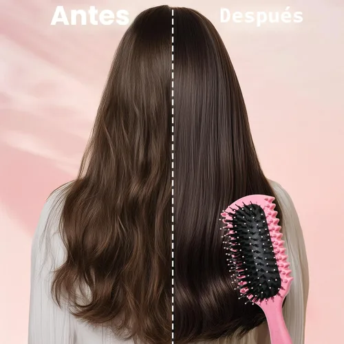 Vista 6 de Cepillo definidor de rizos, productos de cepillo de pelo rizado con 3 piezas de cepillo de pelo de espalda resbaladiza, cepillo de cerdas, peine
