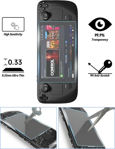 Vista 6 de ZAONOOL - Funda protectora para plataforma de vapor con protector de pantalla HD funda rígida transparente de policarbonato para consola