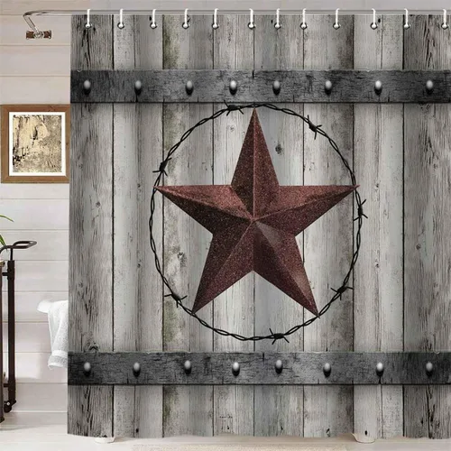 Vista 33 de Namdeva Cortina de ducha con bandera estadounidense, diseño de estrellas y rayas patrióticas, 4 de julio, Día de la Independencia, tablero